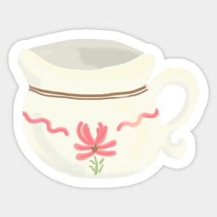 Floral Chamber Pot Sticker